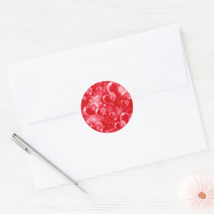 Sticker Rond Red Bubble Hearts mignon Girly 90's Style Annivers