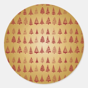 Sticker Rond Red Christmas se bat contre l'or