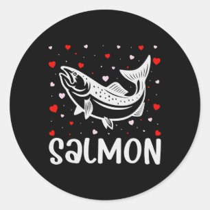 Sticker Rond Red Heart Cupid Love Graphisme Saumon Lover Valent
