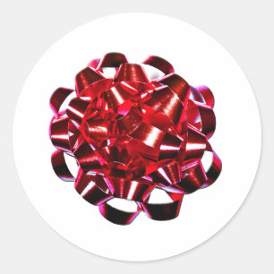 Sticker Rond Red Holiday Bow Saison Enveloppe Seals