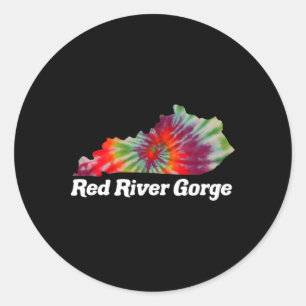 Sticker Rond Red River Gorge Escalade Rrg Kentucky Tie Dye