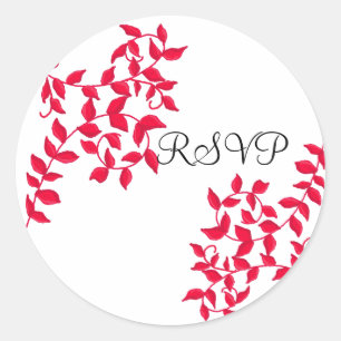 Sticker Rond Red Vines RSVP