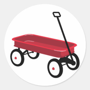 Sticker Rond Red Wagon