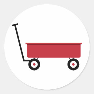 Sticker Rond Red Wagon