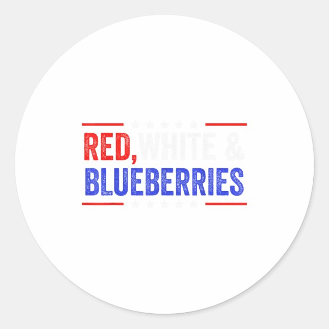 Sticker Rond Red, White And Blueberries Patriot Dom 2025  (Devant)