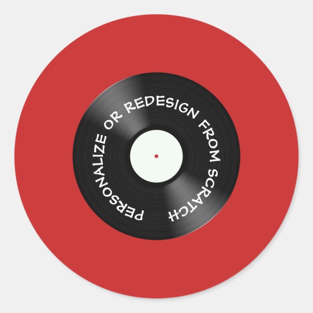 Sticker Rond Redessiner à partir de Scratch ou Personnaliser - (Devant)