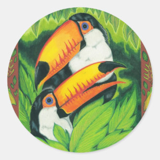 Sticker Rond Redonbulle art nouveau 1 09 004toucans culture amé