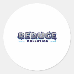 Sticker Rond Réduire la pollution, l'écologie, De l'environneme