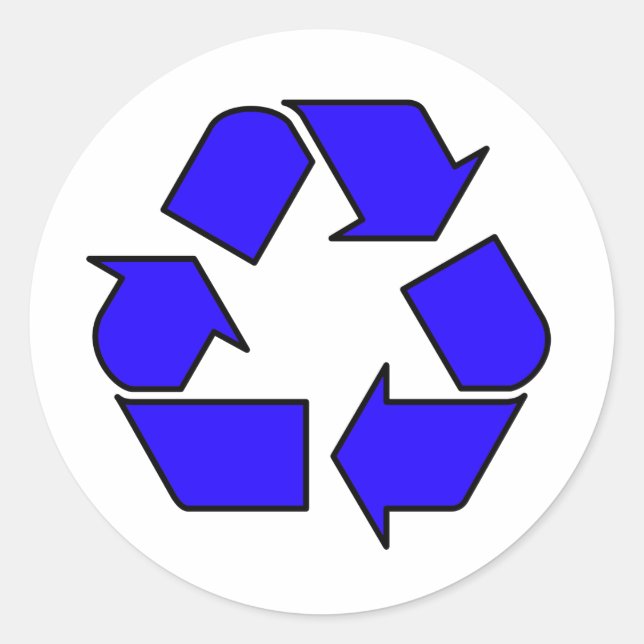 Sticker Rond Réduire la réutilisation du logo Recycle Flèche 3R (Devant)