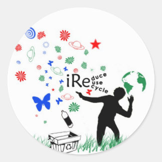 Sticker Rond Réduire la réutilisation du recyclage