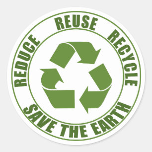 Sticker Rond Réduire la réutilisation du recyclage