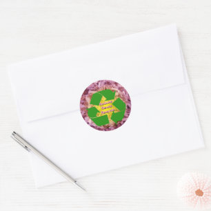 Sticker Rond Réduire, réutiliser, recycler