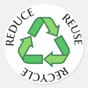 Sticker Rond Réduisez la réutilisation réutilisent le symbol