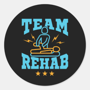 Sticker Rond Rééducation de l'équipe Thérapie physique