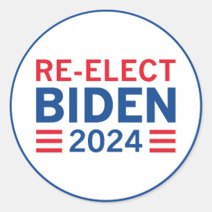 Sticker Rond Réélire Biden 2024