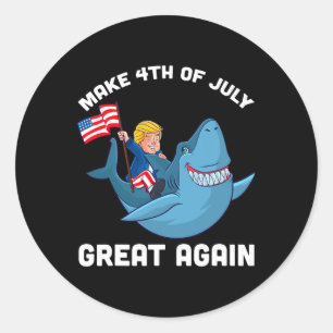 Sticker Rond Refaire la fête de l'Indépendance américaine grand