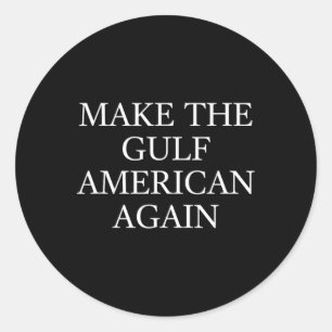 Sticker Rond Refaire le Golfe Américain Encore Trump Drôle Golf