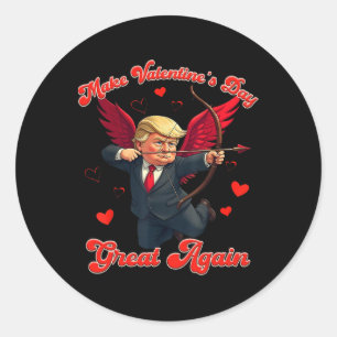 Sticker Rond Refaisons la Saint-Valentin avec humour Amoureux d