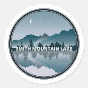 Sticker Rond Réflexion de Smith Mountain Lake Virginie