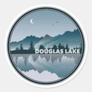 Sticker Rond Réflexion du lac Douglas