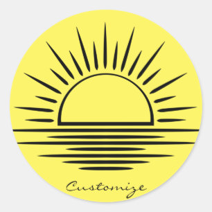 Sticker Rond Réflexion Sunrise/Sunset Thunder_Cove
