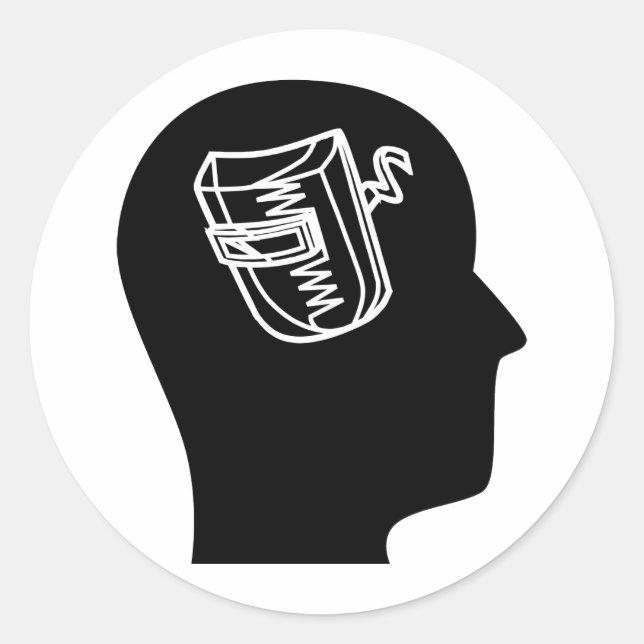 Sticker Rond Réflexion sur la soudure (Devant)