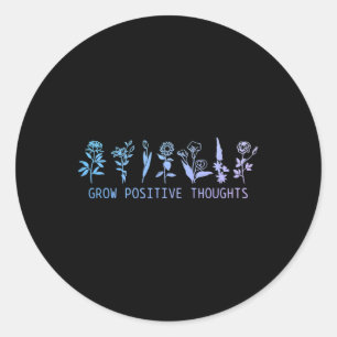 Sticker Rond Réflexions positives Santé mentale Sensibilisation