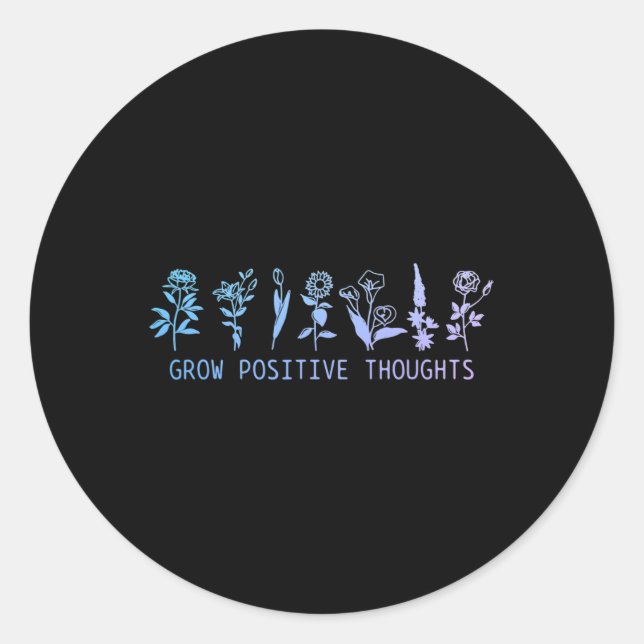 Sticker Rond Réflexions positives Santé mentale Sensibilisation (Devant)