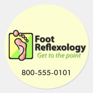 Sticker Rond Réflexologie des pieds