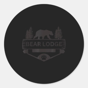 Sticker Rond Refuge de l'ours Wyoming faune ours randonnée camp