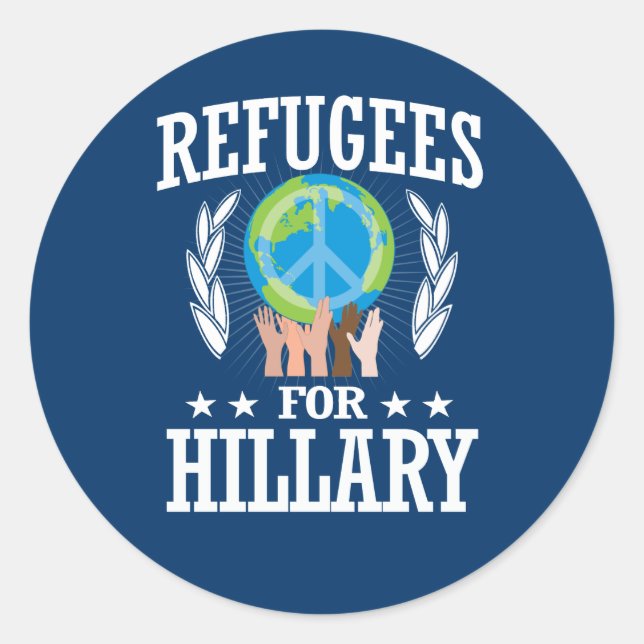 STICKER ROND RÉFUGIÉS POUR LA HILLAIRE (Devant)