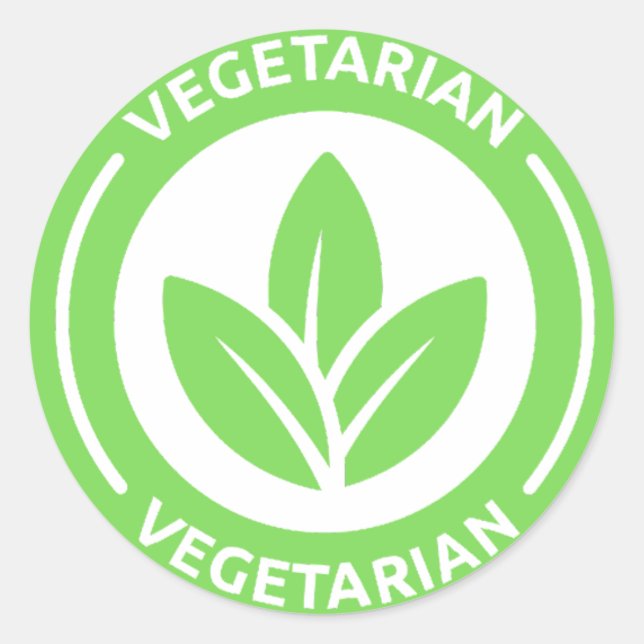 Sticker Rond Régime alimentaire allergique à la nourriture végé (Devant)