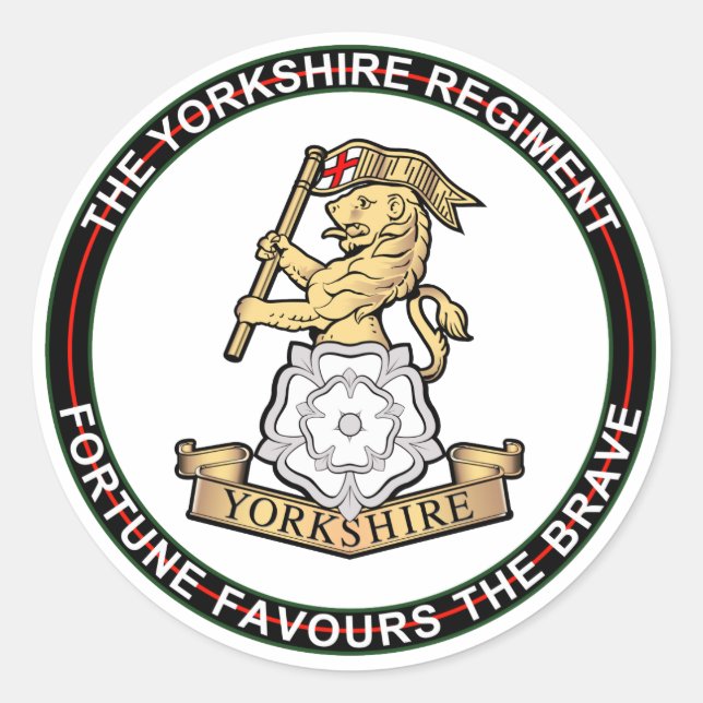 Sticker Rond Régiment du Yorkshire (Devant)