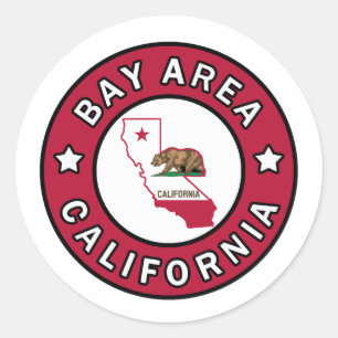 Sticker Rond Région la Californie de baie