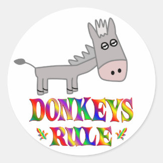 Sticker Rond Règle des ânes
