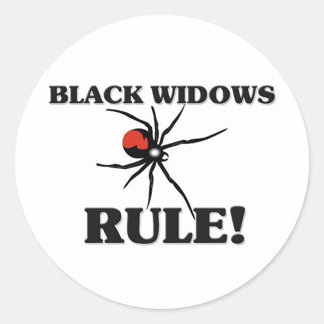 Sticker Rond Règle DES VEUVES NOIRES ! (Devant)