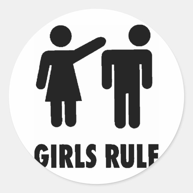 Sticker Rond Règle Sticker-Girls (Devant)