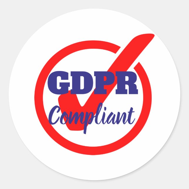 Sticker Rond Règlement général sur la protection des données co (Devant)