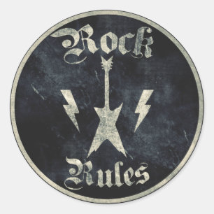 Sticker Rond Règles de roche ! !