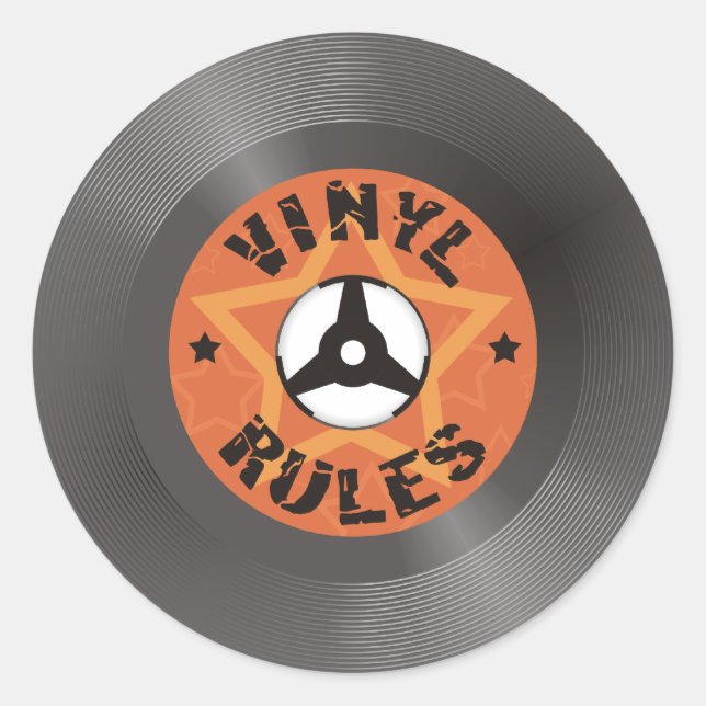 Sticker Rond Règles de vinyle (Devant)