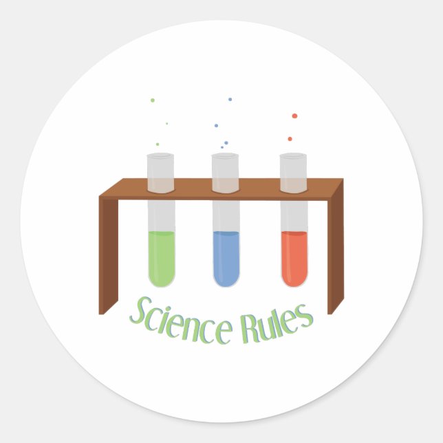 Sticker Rond Règles scientifiques (Devant)