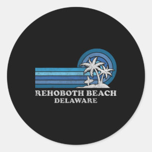 Sticker Rond Rehoboth Beach Delaware Famille Vacances été Vin