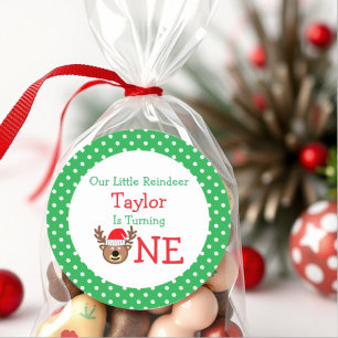 Sticker Rond Reindeer 1er anniversaire