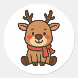 Sticker Rond Reinder