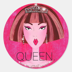 STICKER ROND "REINE."
