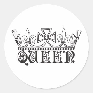 Sticker Rond Reine avec couronne