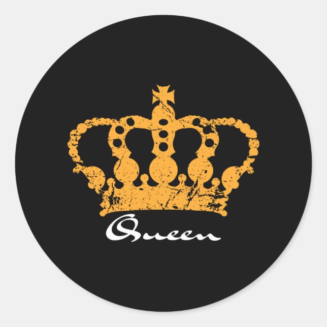 Sticker Rond Reine Couronne (Devant)