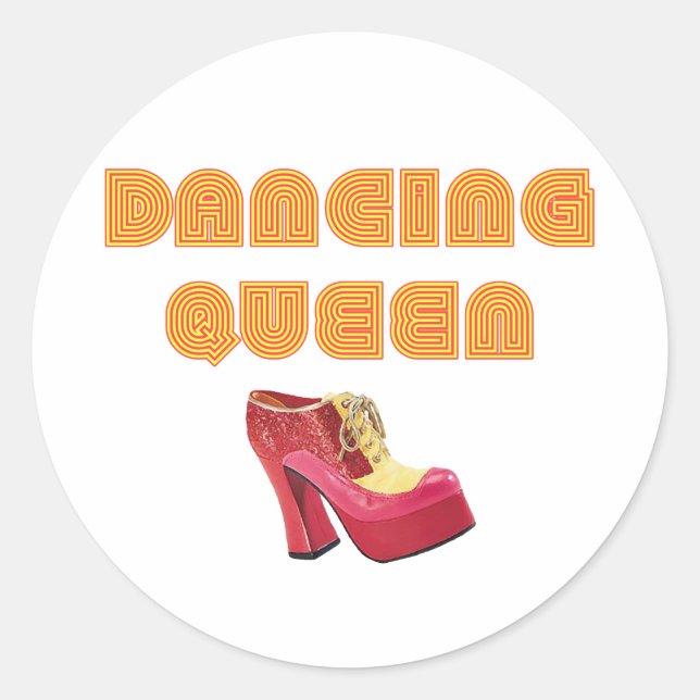 Sticker Rond Reine dansante (Devant)