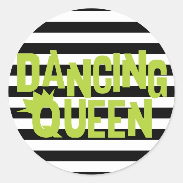 Sticker Rond Reine dansante (Devant)