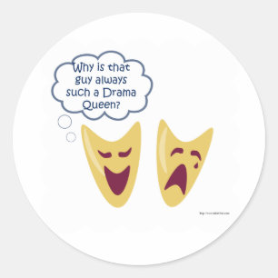 Sticker Rond Reine de drame